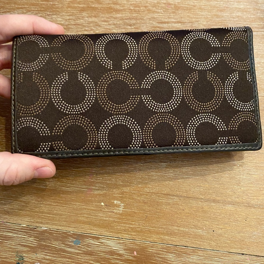 Coach check book holder